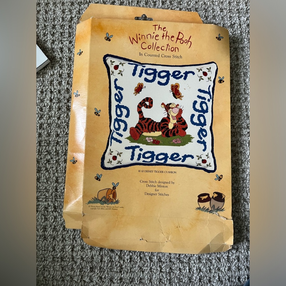 Winnie-the-Pooh Counted Cross Stitch Cushion Kit